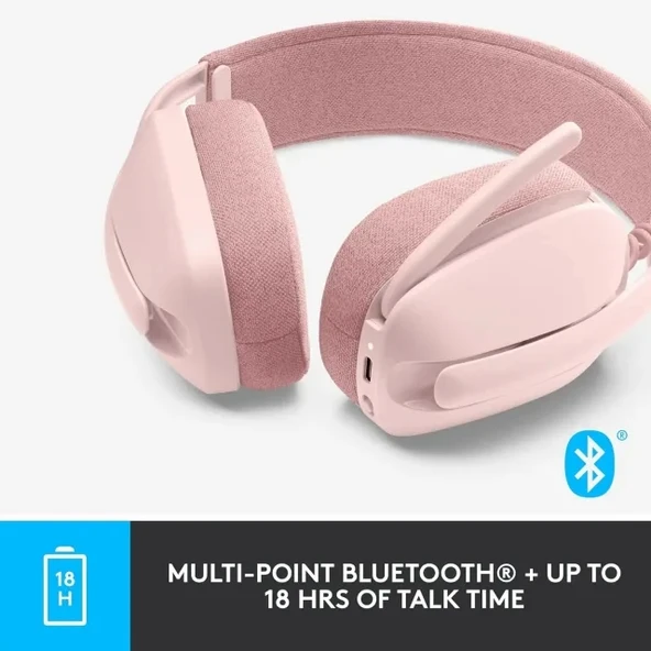 Logitech Zone Vibe 100 Hafif Kablosuz Kulak Üstü Kulaklık - 6