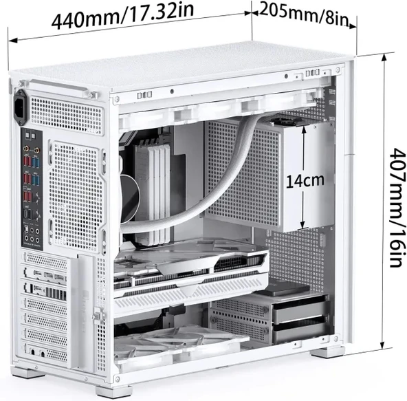 JONSBO D41 MESH SC Siyah ATX Bilgisayar Kasası - 5