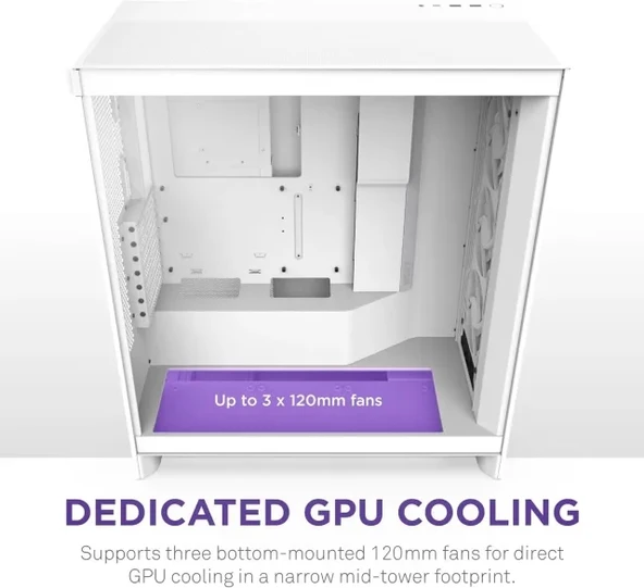 NZXT CM-H71FB-01 ATX Hızlı Çıkarılan Temperli Cam Yan Panel Mid Tower PC Oyun Kasası - 2