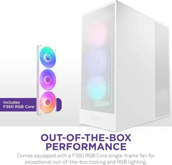 NZXT CM-H71FB-01 ATX Hızlı Çıkarılan Temperli Cam Yan Panel Mid Tower PC Oyun Kasası - 3