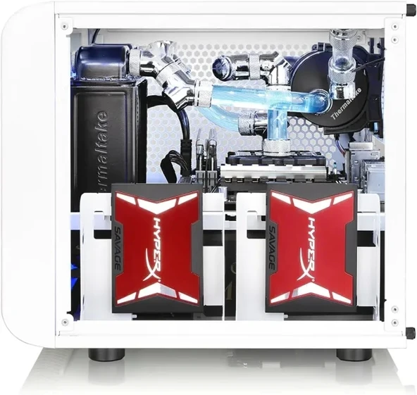 Thermaltake Core V21 SPCC Mikro ATX Mini ITX Cube Oyun Bilgisayarı Kasası - 9
