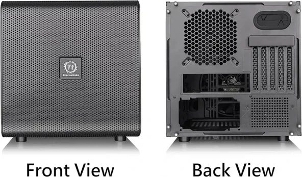 Thermaltake Core V21 SPCC Mikro ATX Mini ITX Cube Oyun Bilgisayarı Kasası - 4