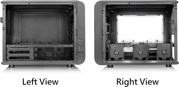 Thermaltake Core V21 SPCC Mikro ATX Mini ITX Cube Oyun Bilgisayarı Kasası - 3
