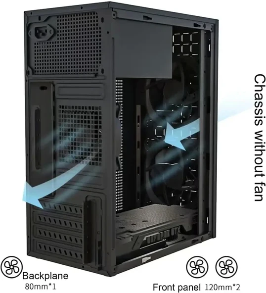TGDGAMER Yüksek Hava Akışlı Mikro ATX/ MATX Fansız PC Kasası - 5