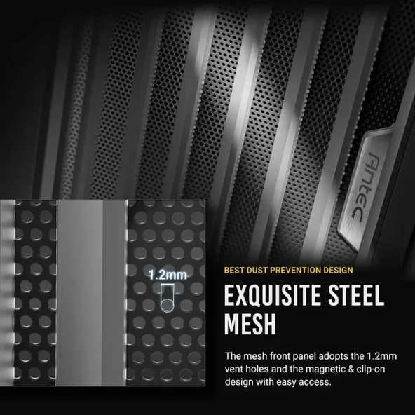 Antec Full Tower Temp Display Mesh Ön Panel E-ATX PC Oyun Kasası - 9