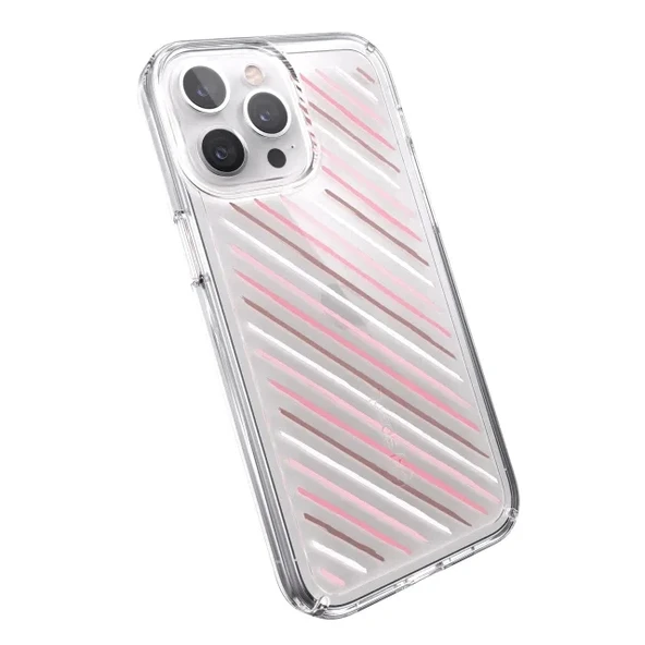 Speck iPhone 13 Pro Max Kılıfı Infused Stripes/Clear