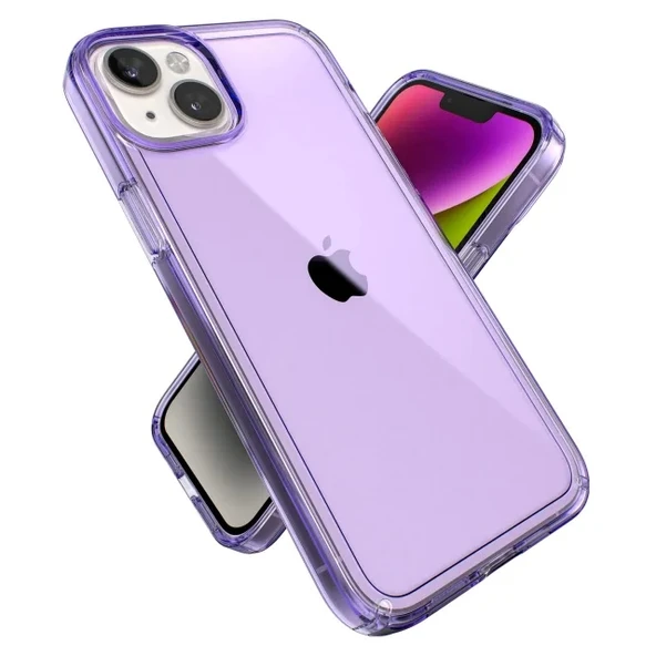 Speck iPhone 15 Plus & 14 Plus Kılıfı Amethyst Purple/Clear