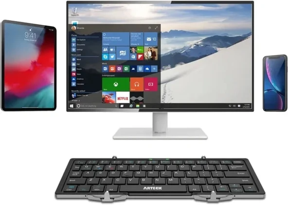 Arteck Taşınabilir Katlanır Bluetooth Klavye - 7