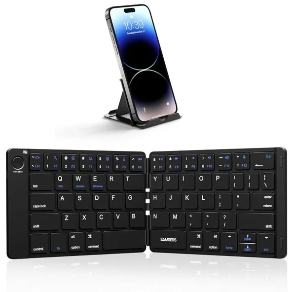 Samsers Katlanabilir Bluetooth Klavye (Stand Tutuculu) - 9