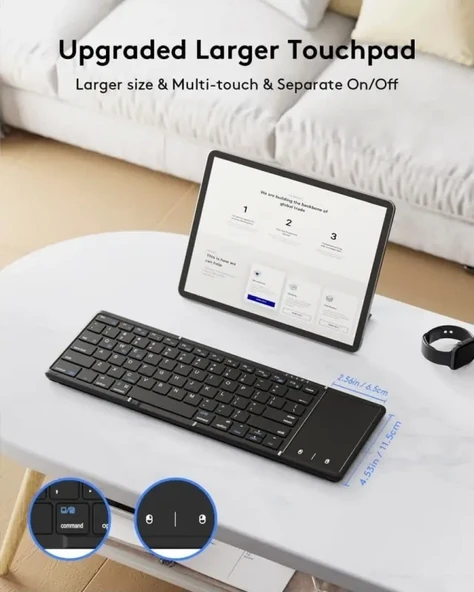 Samsers TouchPadli Katlanabilir Bluetooth Klavye - 2
