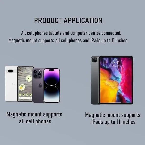 Manyetik Standlı Katlanabilir Bluetooth Klavye - 5