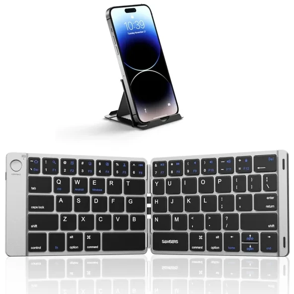 Samsers Katlanabilir Bluetooth Klavye (Stand Tutuculu) - 9