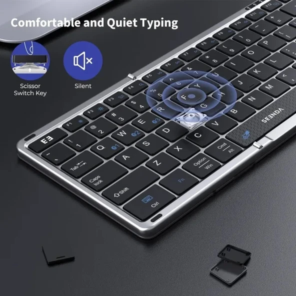 seeda Tuş Takımlı Katlanabilir Bluetooth Klavye - 4