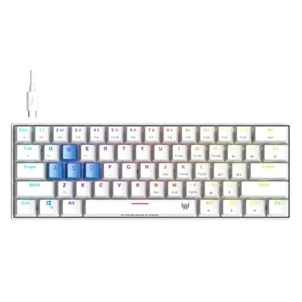 Acer Predator Aethon 700 Oyuncu Klavyesi Predator 61 Key White