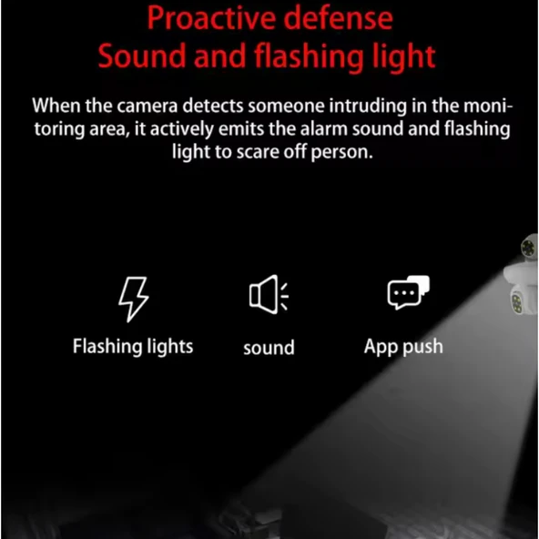 Ozmik CMR69 3in1 PTZ kameralar wifili Ip dış mekan güvenlik kamerası gece görüş 2 yönlü ses - Resim 7