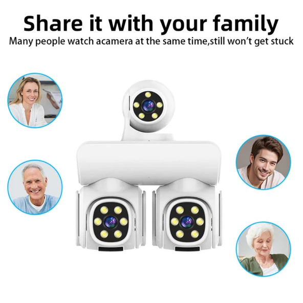 Ozmik CMR69 3in1 PTZ kameralar wifili Ip dış mekan güvenlik kamerası gece görüş 2 yönlü ses - Resim 2