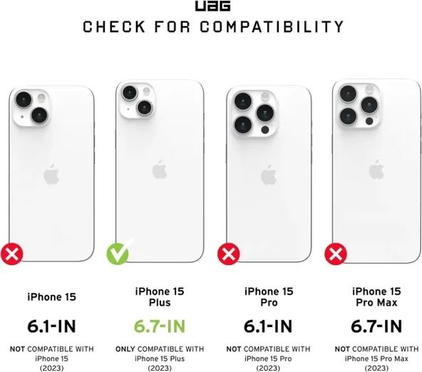 UAG Monarch Pro MagSafe Magnetic iPhone 15 Plus Kılıfı Black