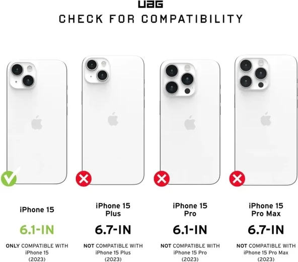 UAG Manyetik Essential Armor iPhone 15 Kılıfı Cloud Blue