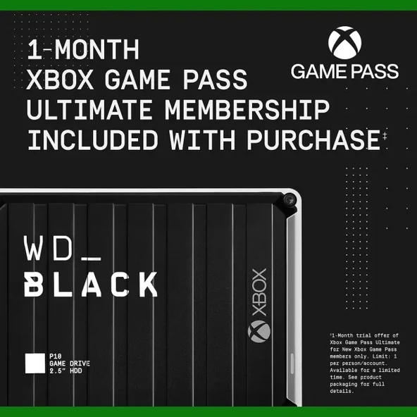 WD_BLACK 1 TB P10  Xbox için Oyun Sürücüsü - 2