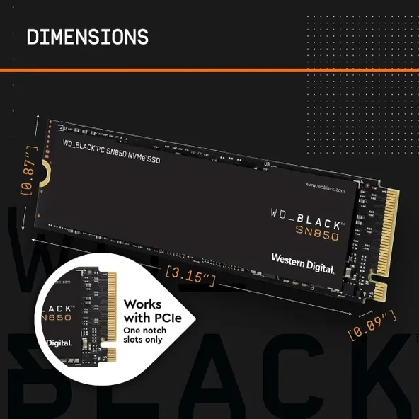 WD_BLACK 1 TB SN850 NVMe Dahili Oyun SSD Kartı - 10
