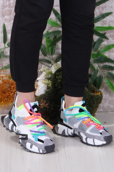 Fort GJ Elanur Rahat Kalın Taban Özel Tasarım Sneaker Kadın Spor Ayakkabı - Resim 7