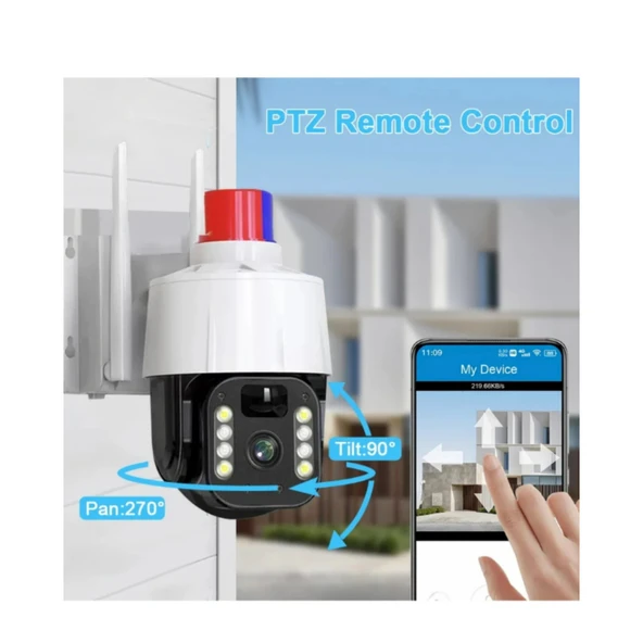 Ozmik CMR46 Güneş Panelli Sim Kart Ile Çalışan 4g+ Wi-Fi 5mp Outdoor Dış Mekan Güvenlik Kamerası - Resim 2