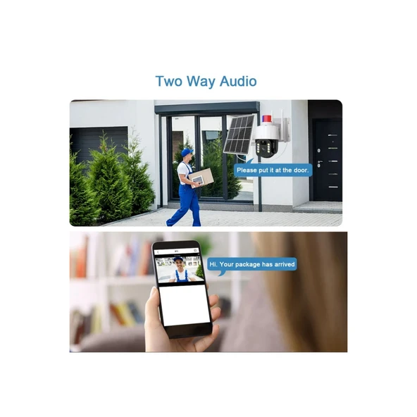 Ozmik CMR46 Güneş Panelli Sim Kart Ile Çalışan 4g+ Wi-Fi 5mp Outdoor Dış Mekan Güvenlik Kamerası - Resim 7