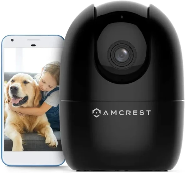 Amcrest 1080P WiFi Kamera İç Mekan Köpek Kamerası ASH21-B (Black)