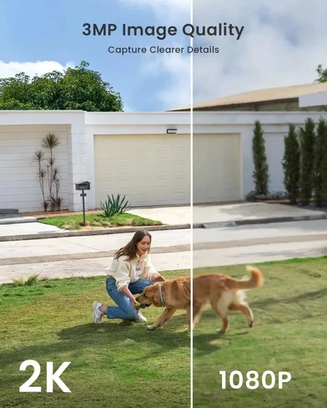 ieGeek Kablosuz Pille Çalışan WiFi Güvenlik Kamerası Black 2 Pack Solar Cam