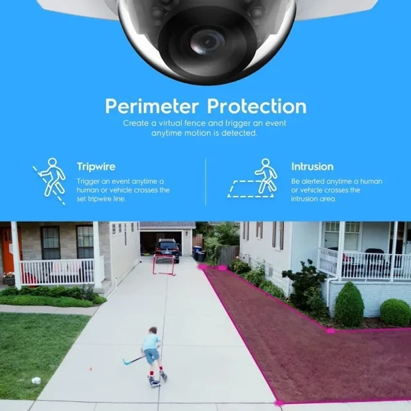 Amcrest 5 Megapiksel Wedge IP PoE AI 20fps Kamera Beyaz - 4