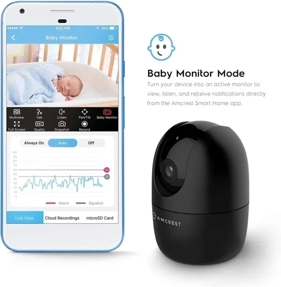 Amcrest 1080P WiFi Kamera İç Mekan Köpek Kamerası - 3