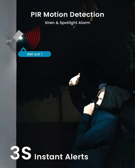 ieGeek Kablosuz Pille Çalışan WiFi Güvenlik Kamerası - 5