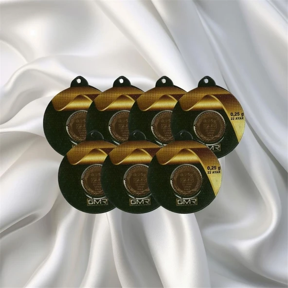 7 Adet 0.25 Gr 22 Ayar Gmr Gram Altın