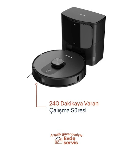 Grundig VCR 7330 Çöp İstasyonlu Akıllı Robot Süpürge - Resim 6