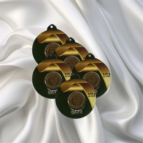 5 Adet 0.25 Gr 22 Ayar Gmr Gram Altın