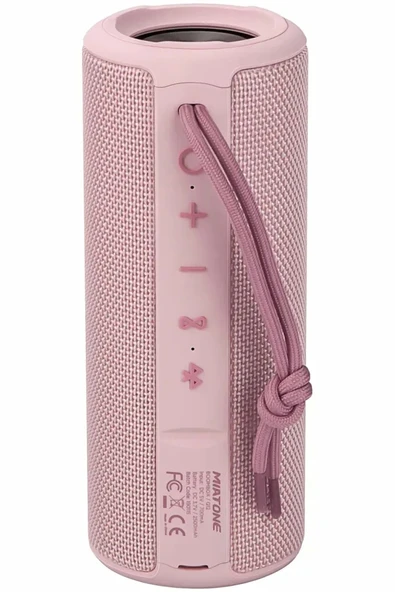 MIATONE Bluetooth Hoparlörler Kablosuz Su Geçirmez Pembe