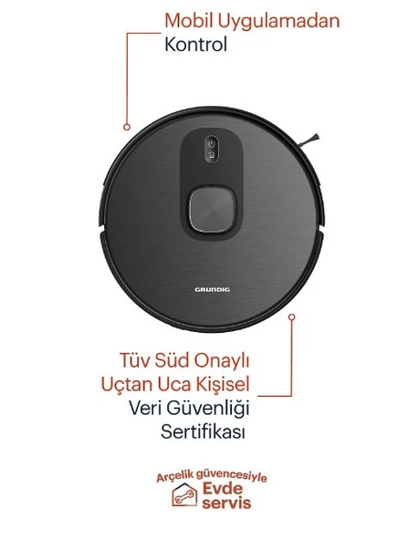 Grundig VCR 7330 Çöp İstasyonlu Akıllı Robot Süpürge - Resim 5