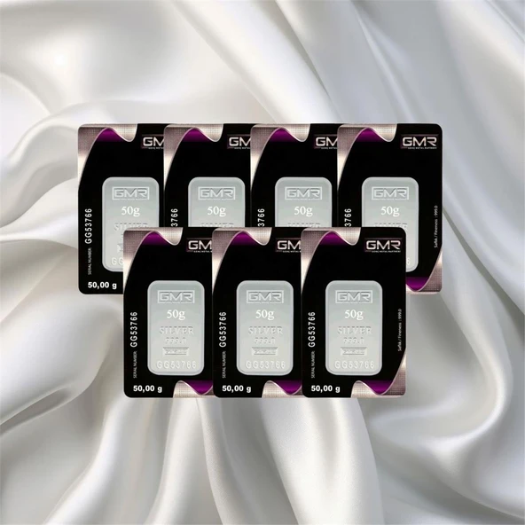 7 Adet 50 Gr Gmr Gümüş Külçe