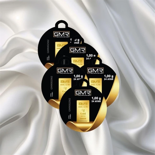 5 Adet 1 Gr 24 Ayar Gmr Gram Altın