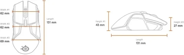 SteelSeries Rival 650 Quantum Kablosuz Oyuncu Mouse - 2