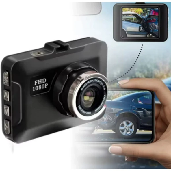 Ozmik CMR49 Mini Dvr Araç Kamerası Kamera 1080P Full Hd Video Kayıt Cihazı Dahili 32GB