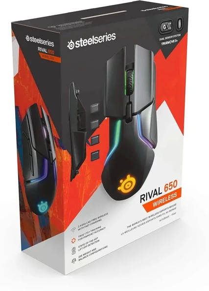 SteelSeries Rival 650 Quantum Kablosuz Oyuncu Mouse - 10