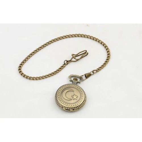 Türk Bayraklı Köstekli Saat ürün görseli