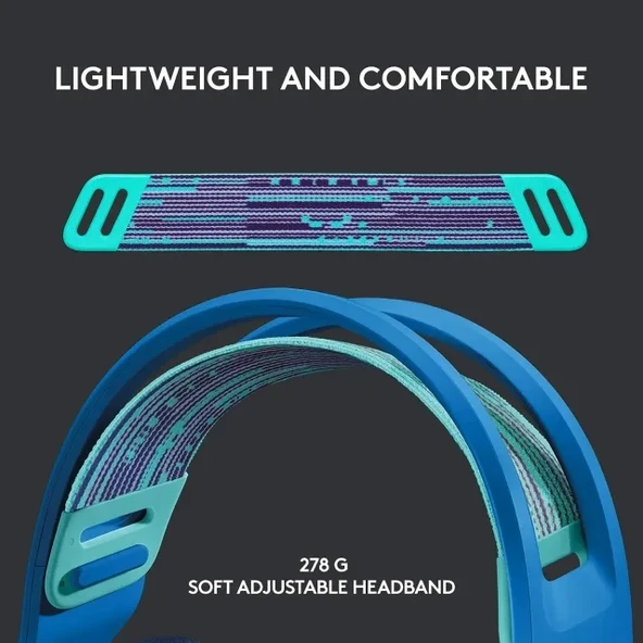 LOGİTECH G G733 LIGHTSPEED Kablosuz Oyuncu Kulaklığı Mavi Kulaklık - 3