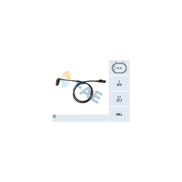 1635421818 ABS SENSÖRÜ ÖN SOL M.BENZ W163 98- Kampanya FAE-78133 ürün görseli 1