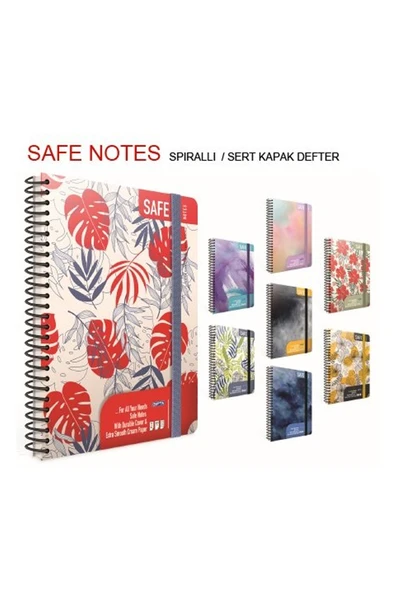 Gıpta Safe Notes Noktalı Defter Sert Kapak Spiralli 17x24 120 Yaprak