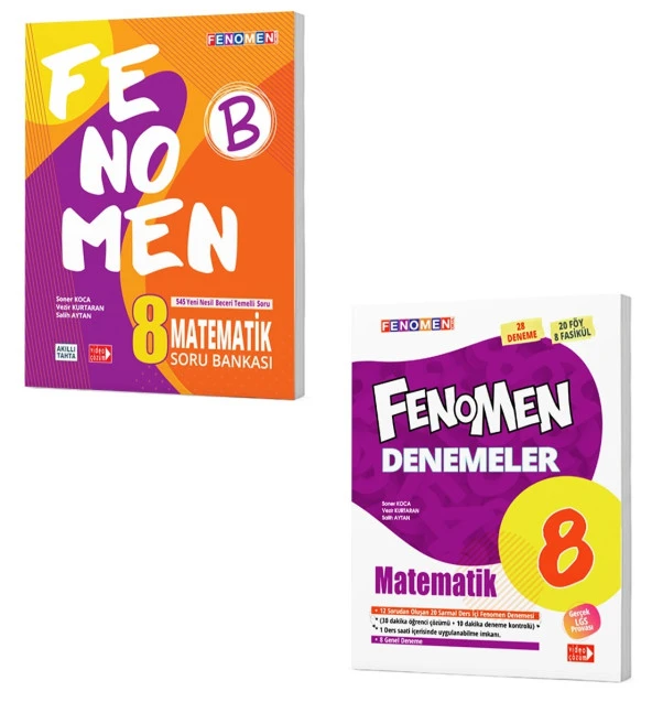 Fenomen Okul 2024 8. Sınıf Matematik Soru Bankası + Deneme Seti