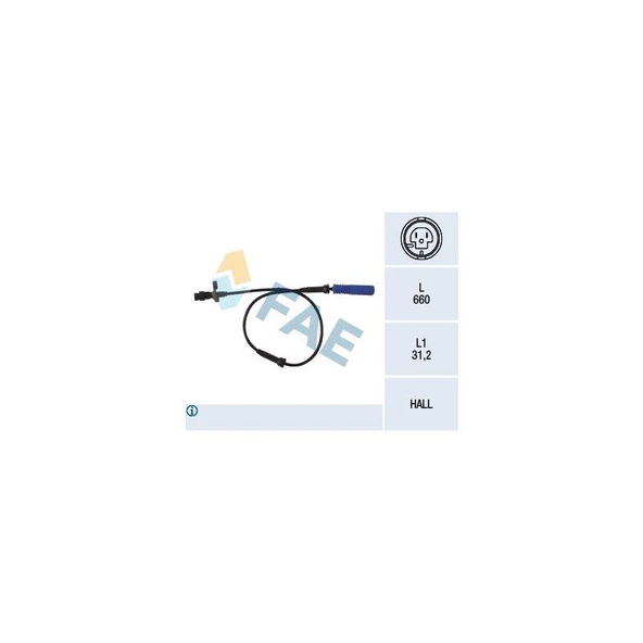 15840007 ABS SENSÖRÜ ÖN BMW E39 96-98 FAE-78045 ürün görseli 1