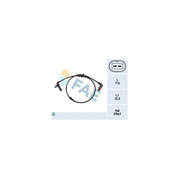 GBS2670 ABS SENSÖRÜ ÖN SAĞ M.BENZ 212 218 09- Kampanya FAE-78489 ürün görseli 1