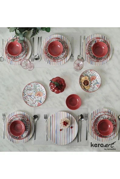 Takım Yemek Nordıc Frambuaz 24 Parça 6 Kişilik - 3